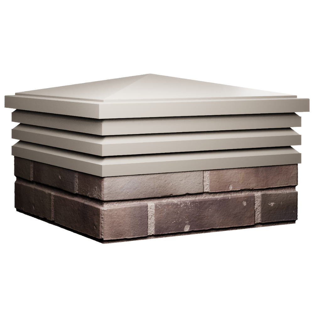 Колпак Zking Бона ХайТек Бежевый на столб 2х2 кирпича (513х513мм) в Белово фото