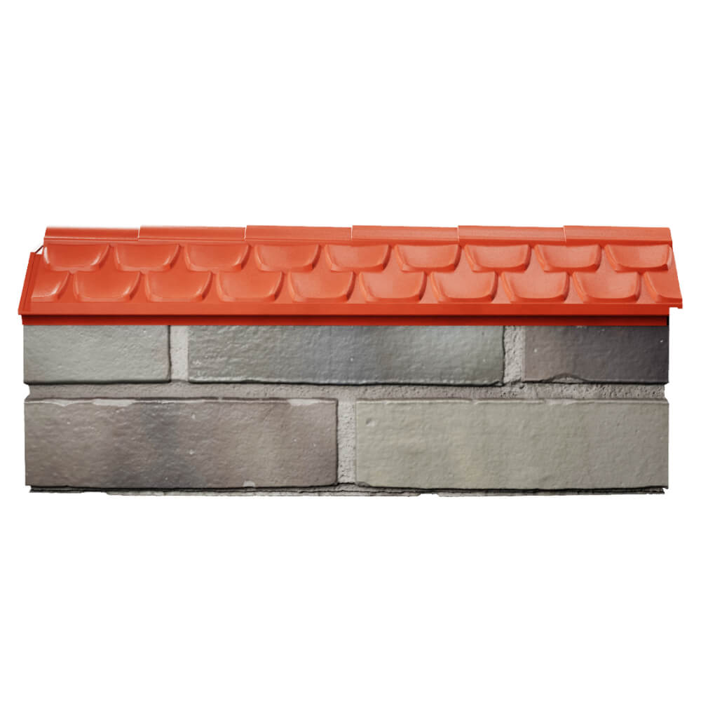 Парапет Zking Эльбрус Красный с посадкой на 0.5 кирпича (130мм) в Белово фото