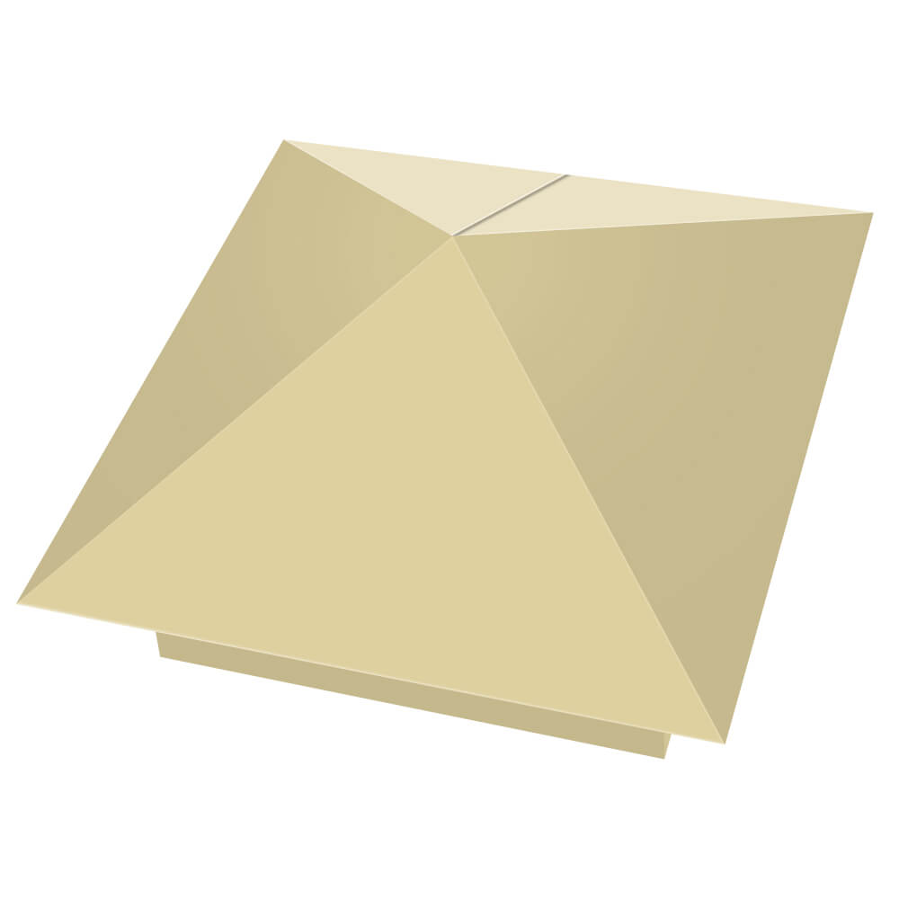 Колпак металлический 400х400мм RAL1014 Бежевый заборный Белово фото