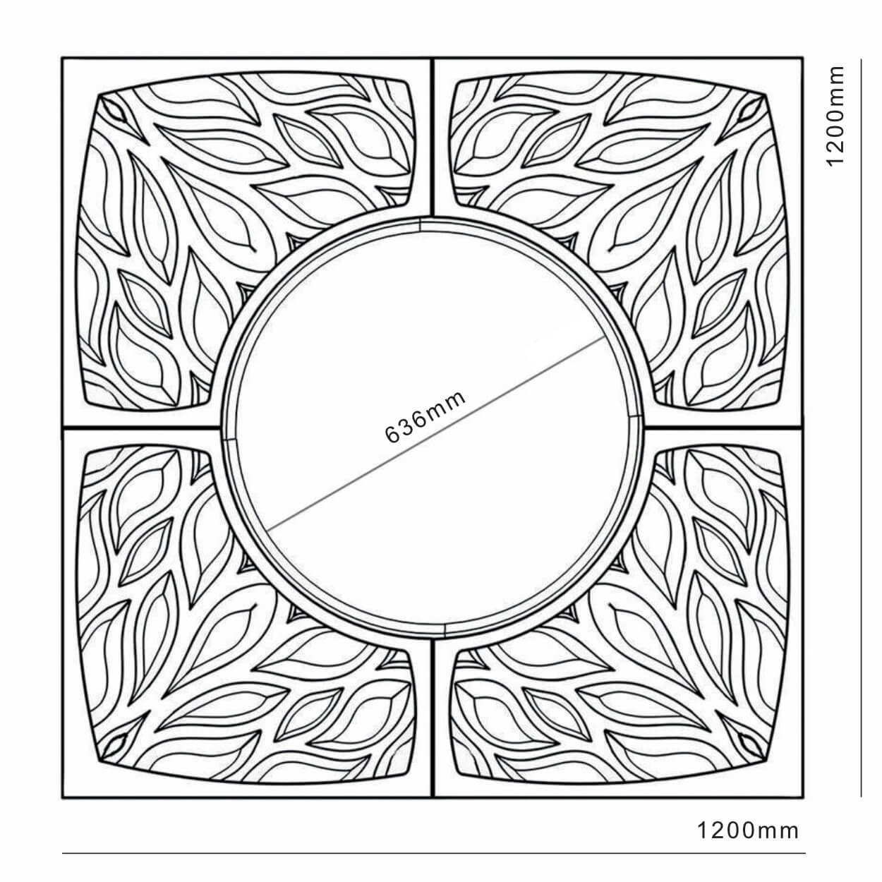 Приствольная решетка для дерева ZKING CRUST 1.2х1.2м Черная в Белово фото