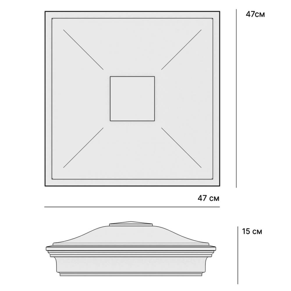 Колпак Zking Монблан Коричневый на столб 1.5х1.5 кирпича (385х385мм) в Белово фото