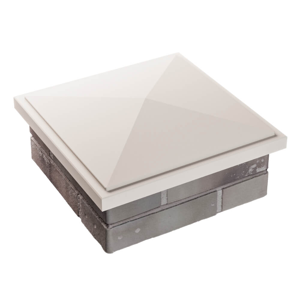 Колпак Zking БонаМоно Бежевый на столб 1.5х1.5 кирпича (385х385, 400х400мм) в Белово фото