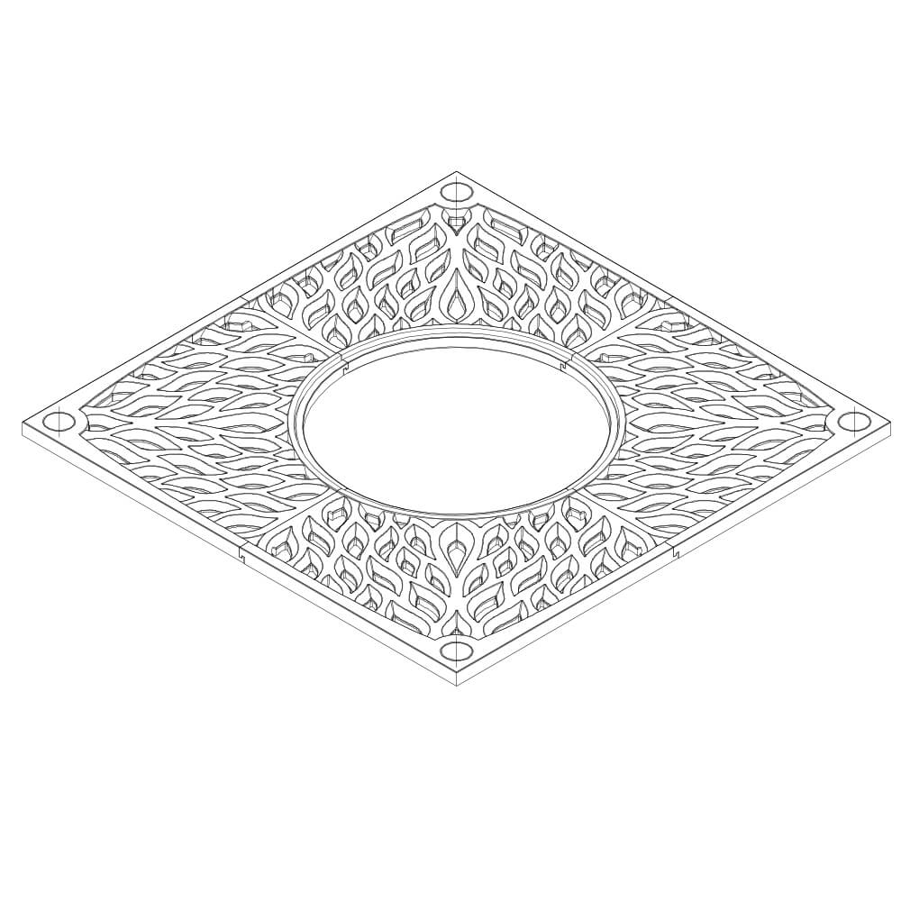 Приствольная решетка для дерева ZKING CRUST 2х2м Черная в Белово фото