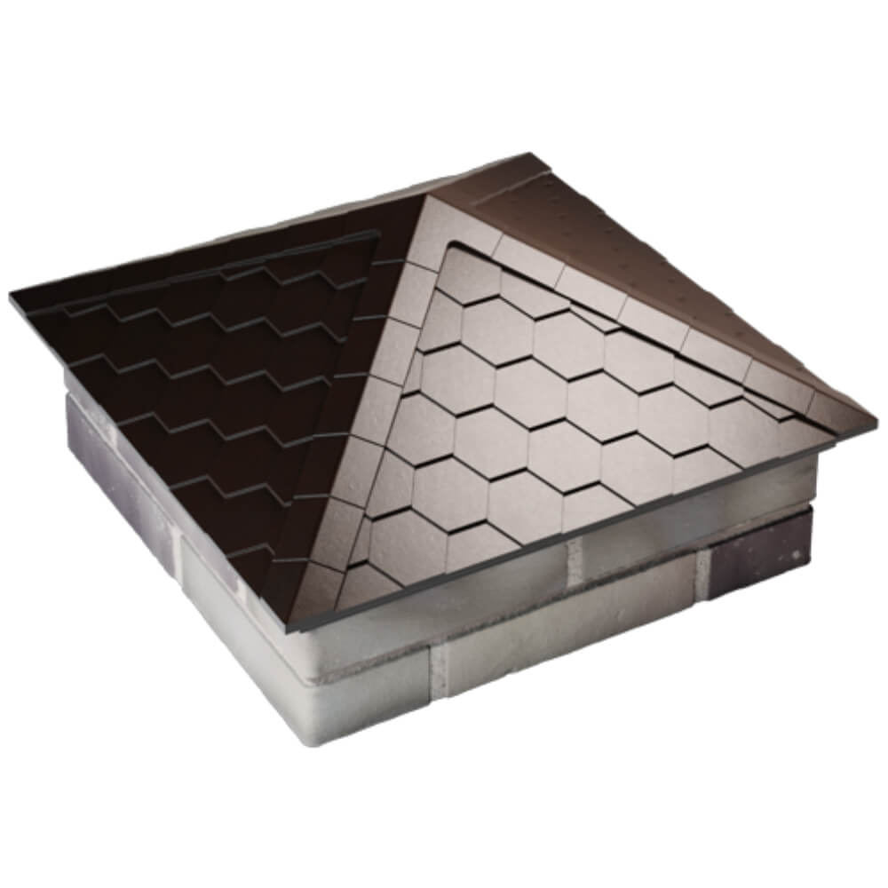 Колпак Zking Эверест Коричневый на столб 2х2 кирпича (535х535мм) Белово фото