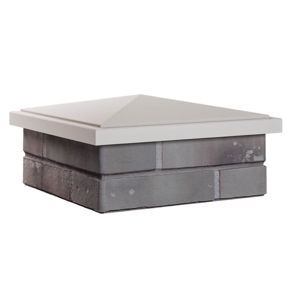 Колпак Zking БонаМоно Бежевый на столб 1.5х1.5 кирпича (385х385, 400х400мм) в Белово фото