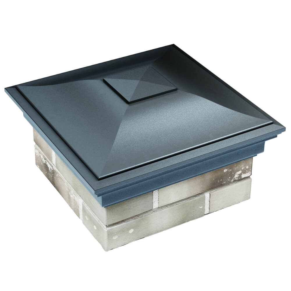 Колпак Zking Монблан Серый на столб 1.5х1.5 кирпича (385х385мм) в Белово фото