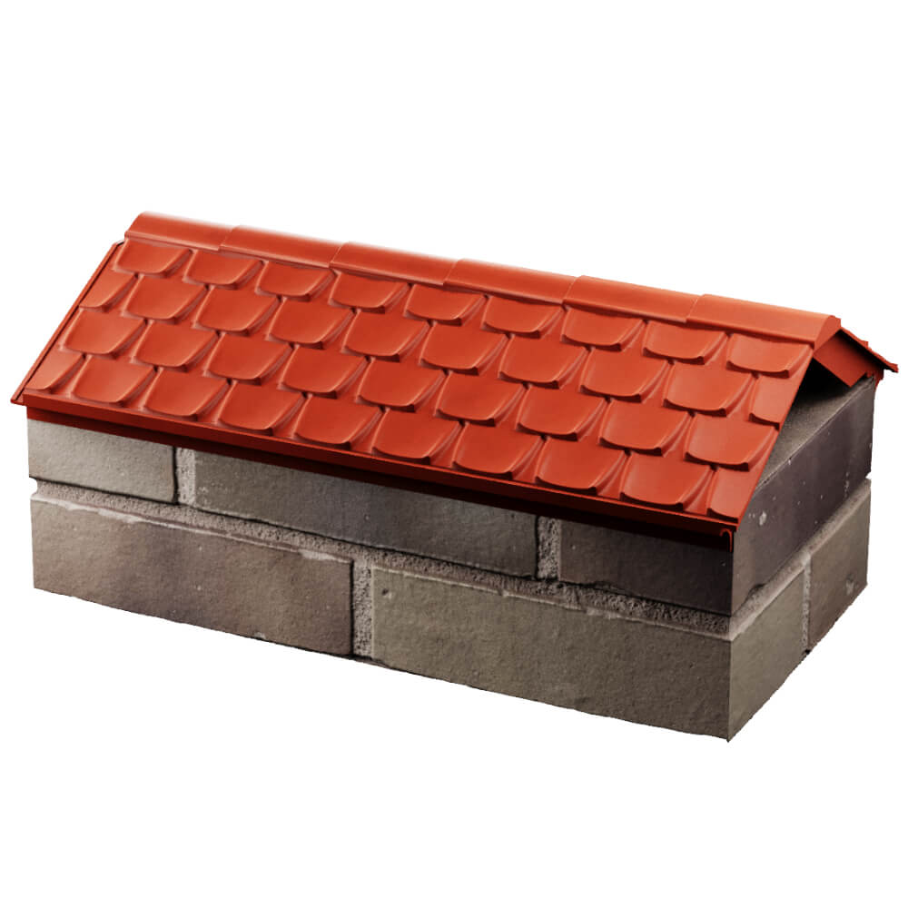 Парапет Zking Эльбрус Красный с посадкой на 1 кирпич (255мм) в Белово фото