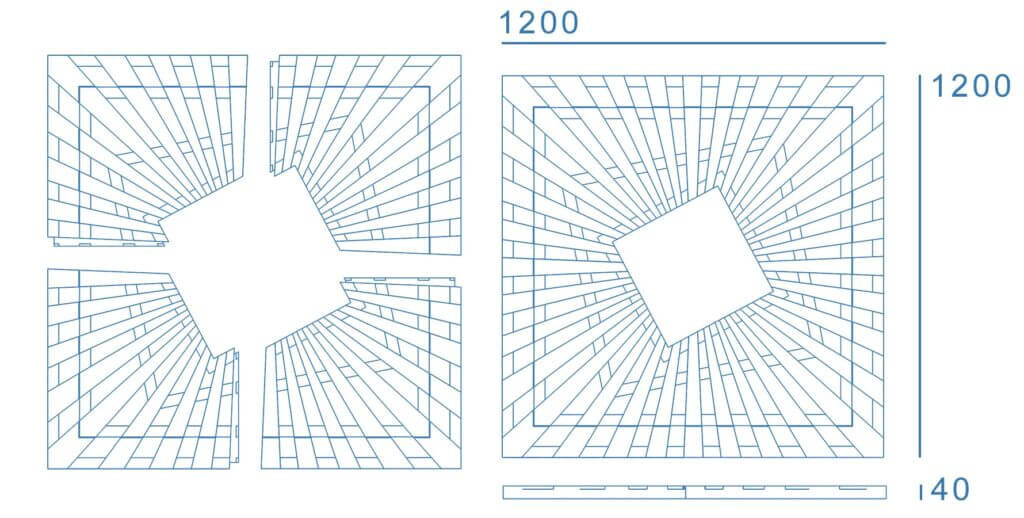 Приствольная решетка для дерева ZKING ATMOSPHERE 1.2х1.2м Серая в Белово фото