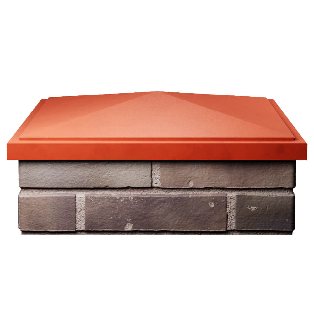 Колпак Zking БонаМоно Красный на столб 2х2 кирпича (515х515, 530х530мм) Белово фото