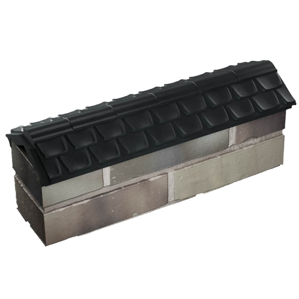 Парапет Zking Эльбрус Черный с посадкой на 0.5 кирпича (130мм) в Белово фото