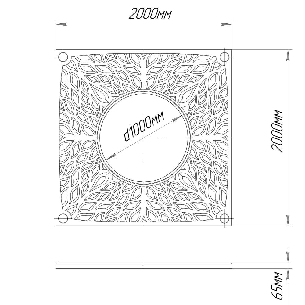 Приствольная решетка для дерева ZKING CRUST 2х2м Черная в Белово фото