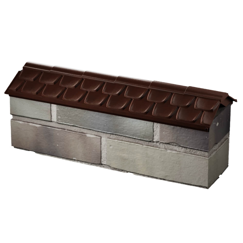 Парапет Zking Эльбрус Коричневый с посадкой на 0.5 кирпича (130мм) в Белово фото