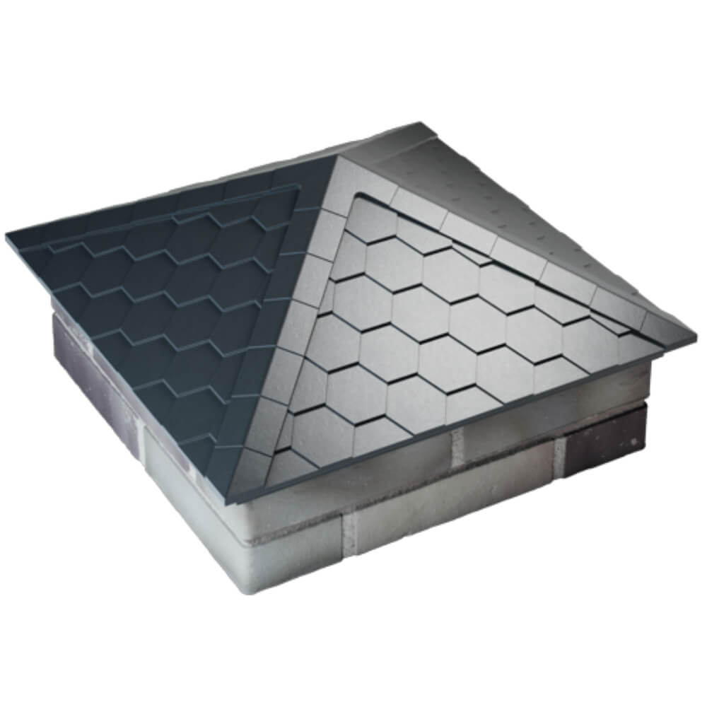 Колпак Zking Эверест Серый на столб 2х2 кирпича (535х535мм) Белово фото