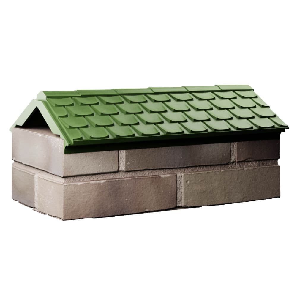 Парапет Zking Эльбрус Зеленый с посадкой на 1 кирпич (255мм) Белово фото