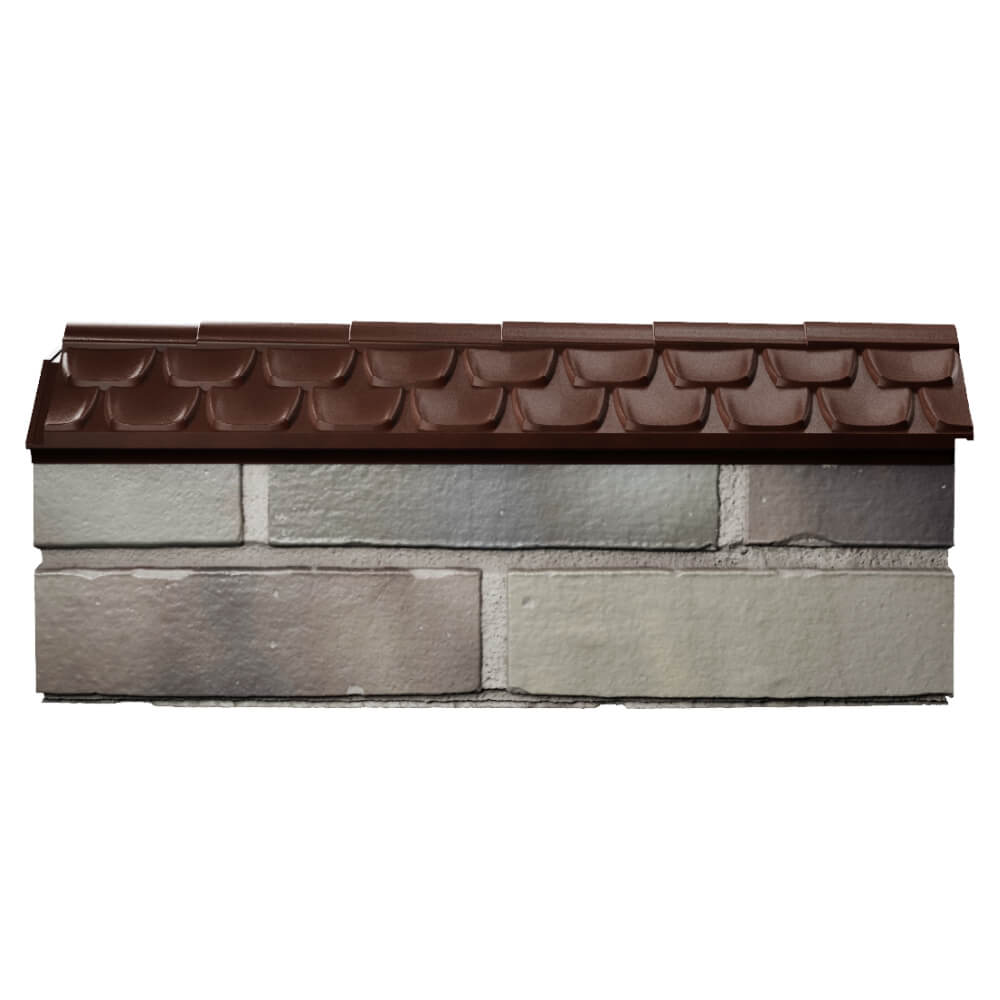 Парапет Zking Эльбрус Коричневый с посадкой на 0.5 кирпича (130мм) в Белово фото