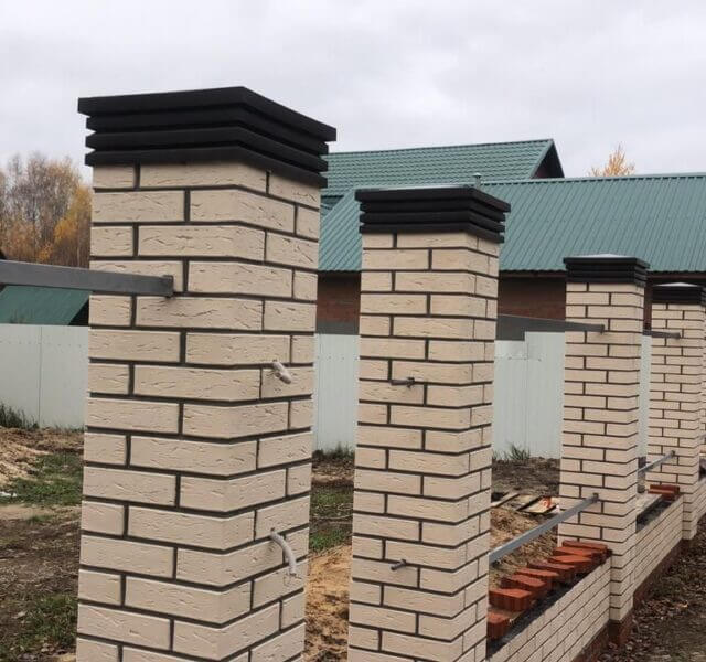 Колпак Zking Бона ХайТек Коричневый на столб 1.5х1.5 кирпича (385х385мм) в Белово фото