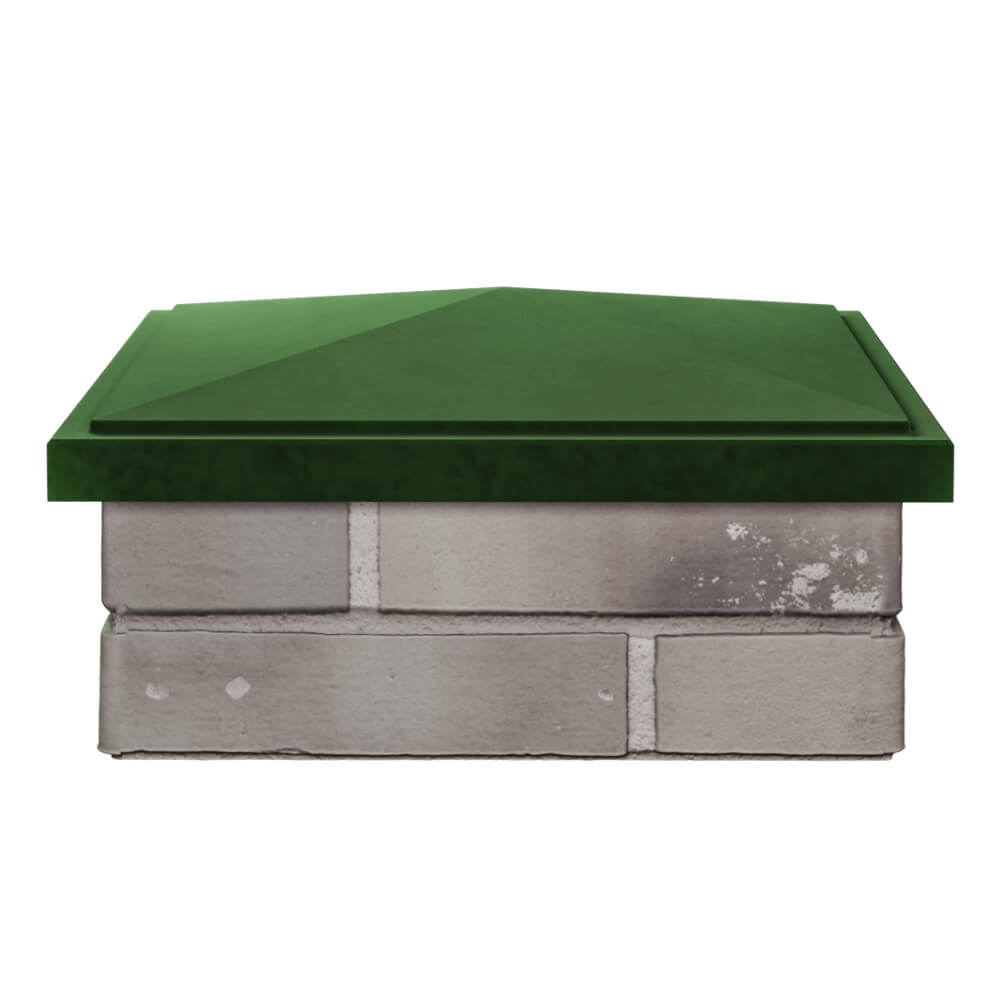 Колпак Zking БонаМоно Зеленый на столб 1.5х1.5 кирпича (385х385, 400х400мм) Белово фото