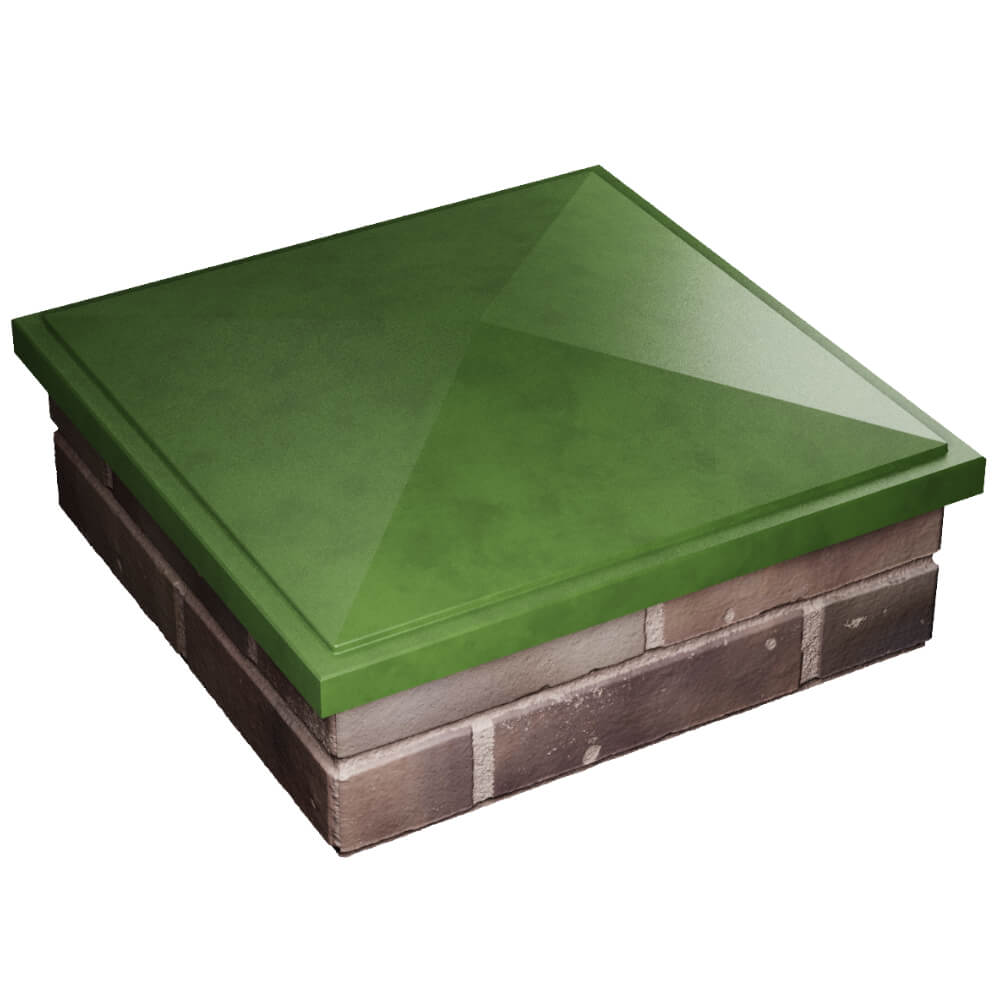 Колпак Zking БонаМоно Зеленый на столб 2х2 кирпича (515х515, 530х530мм) в Белово фото