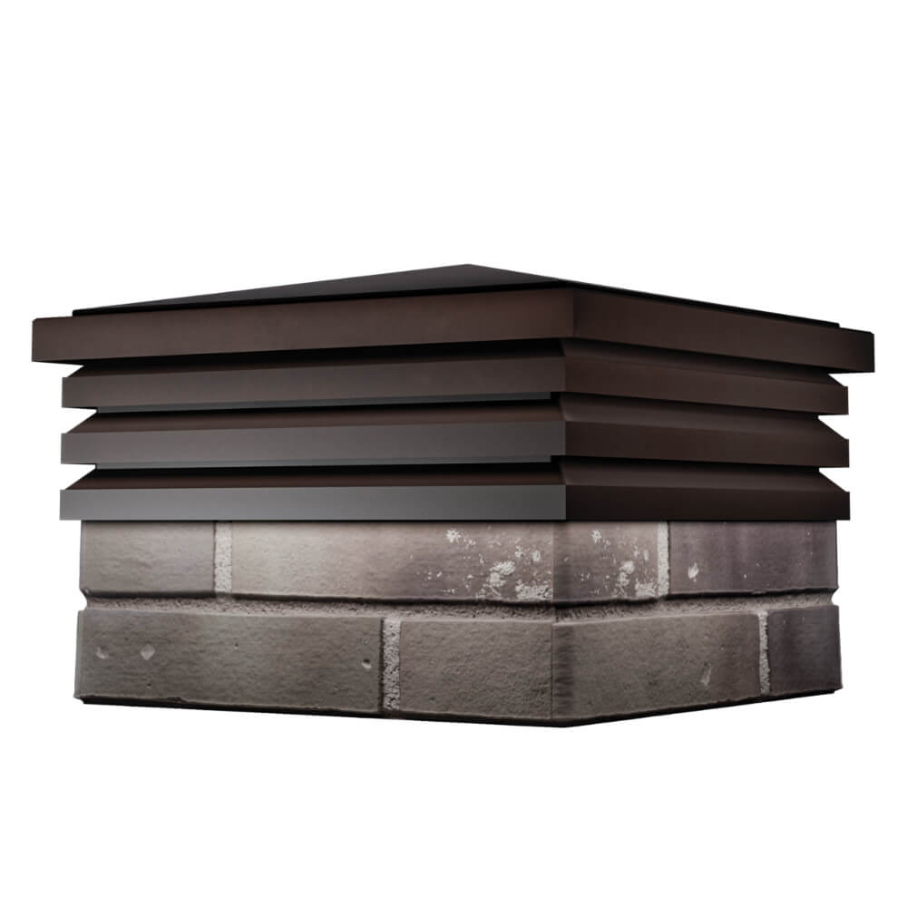 Колпак Zking Бона ХайТек Коричневый на столб 1.5х1.5 кирпича (385х385мм) в Белово фото