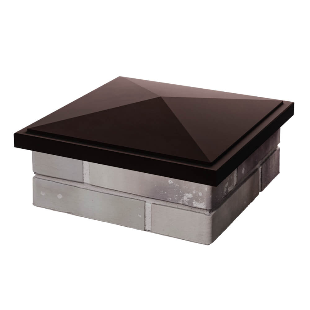 Колпак Zking БонаМоно Коричневый на столб 1.5х1.5 кирпича (385х385, 400х400мм) в Белово фото