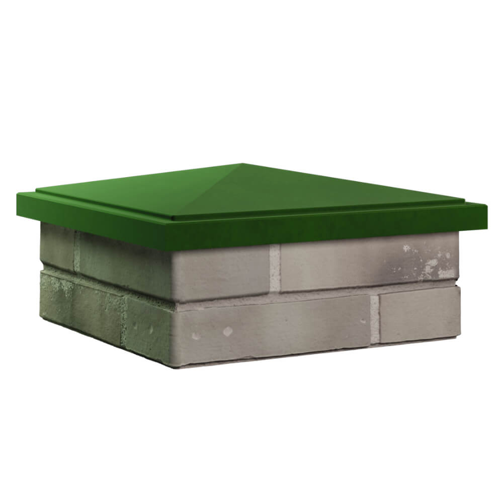 Колпак Zking БонаМоно Зеленый на столб 1.5х1.5 кирпича (385х385, 400х400мм) в Белово фото