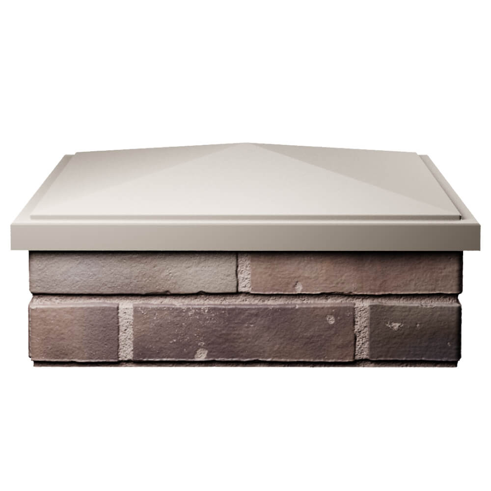 Колпак Zking БонаМоно Бежевый на столб 2х2 кирпича (515х515, 530х530мм) Белово фото