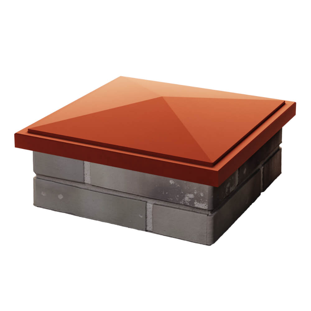 Колпак Zking БонаМоно Красный на столб 1.5х1.5 кирпича (385х385, 400х400мм) в Белово фото