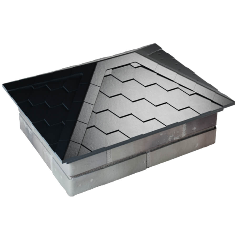 Колпак Zking Эверест Черный на столб 2х1.5 кирпича (520х390мм) Белово фото