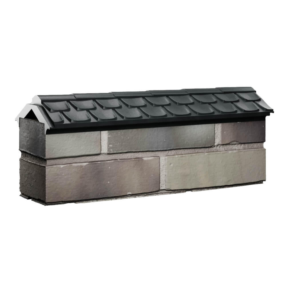 Парапет Zking Эльбрус Черный с посадкой на 0.5 кирпича (130мм) Белово фото