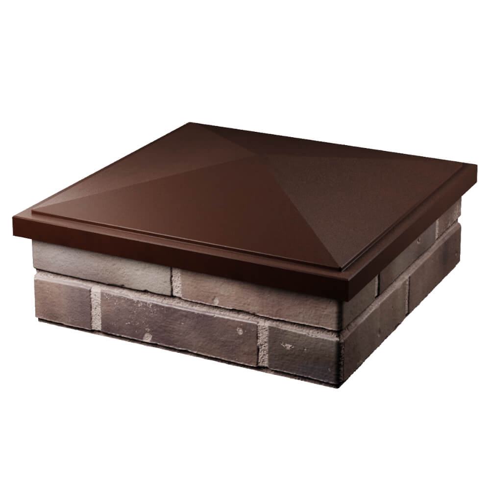 Колпак Zking БонаМоно Коричневый на столб 2х2 кирпича (515х515, 530х530мм) в Белово фото