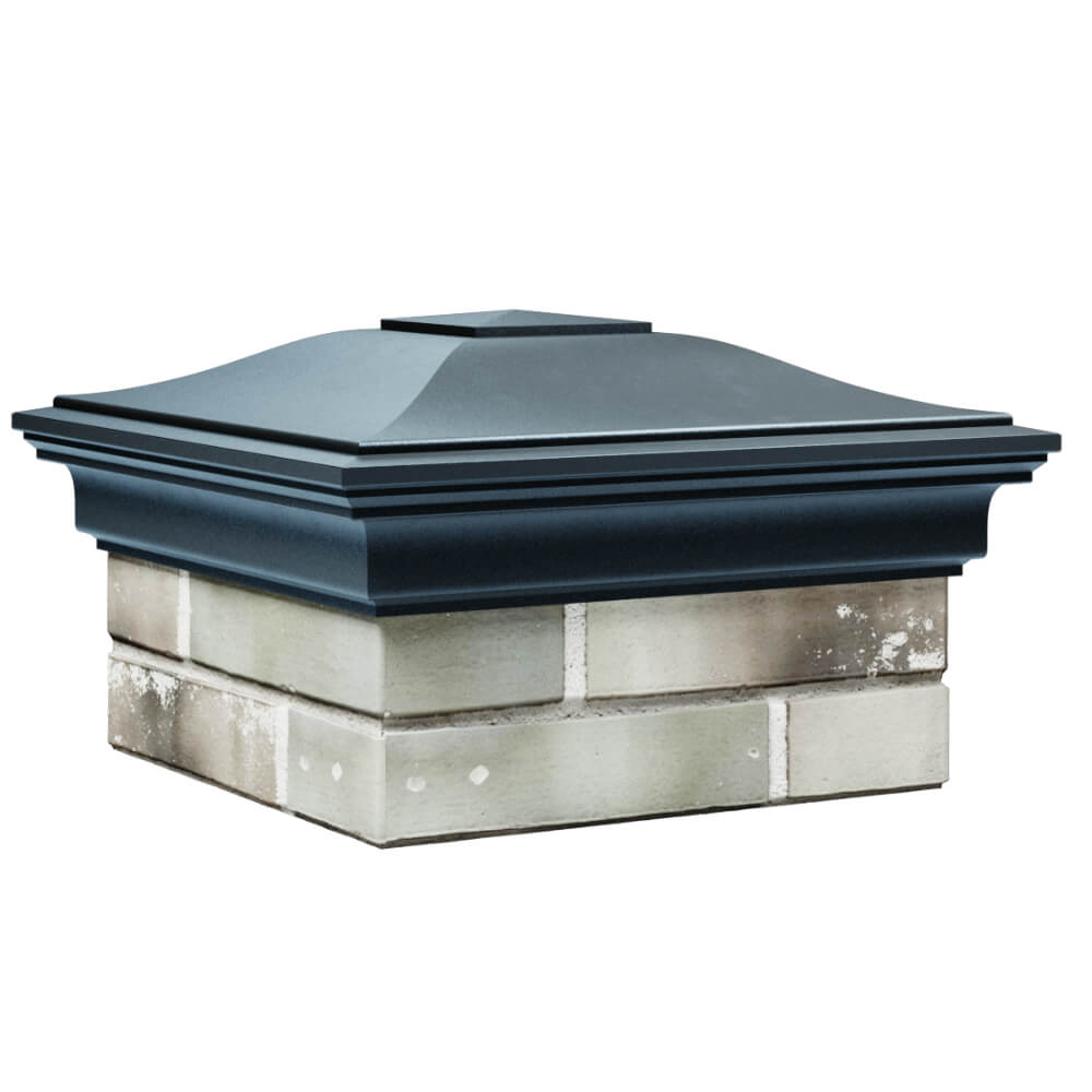 Колпак Zking Монблан Серый на столб 1.5х1.5 кирпича (385х385мм) в Белово фото