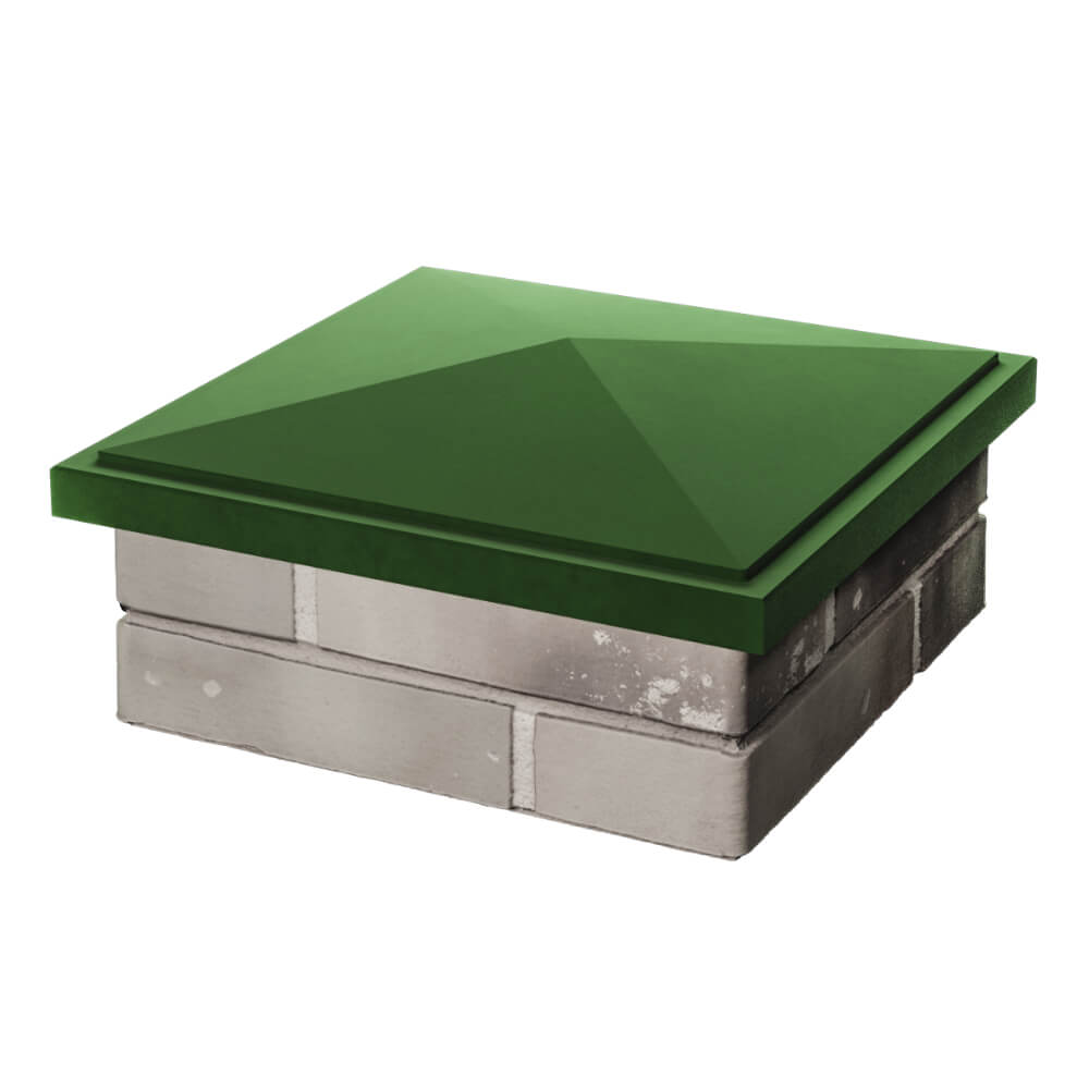 Колпак Zking БонаМоно Зеленый на столб 1.5х1.5 кирпича (385х385, 400х400мм) в Белово фото