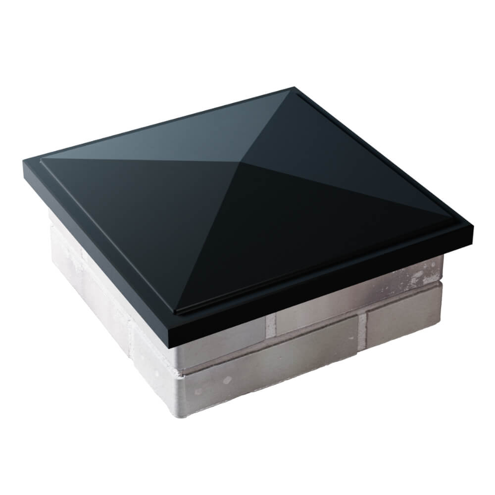 Колпак Zking БонаМоно Черный на столб 1.5х1.5 кирпича (385х385, 400х400мм) в Белово фото