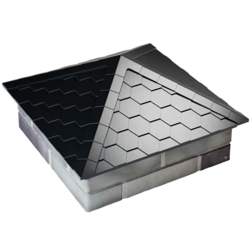 Колпак Zking Эверест Черный на столб 2х2 кирпича (535х535мм) Белово фото