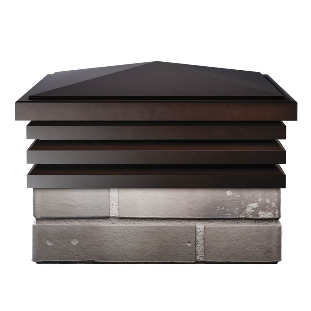 Колпак Zking Бона ХайТек Коричневый на столб 1.5х1.5 кирпича (385х385мм) Белово фото