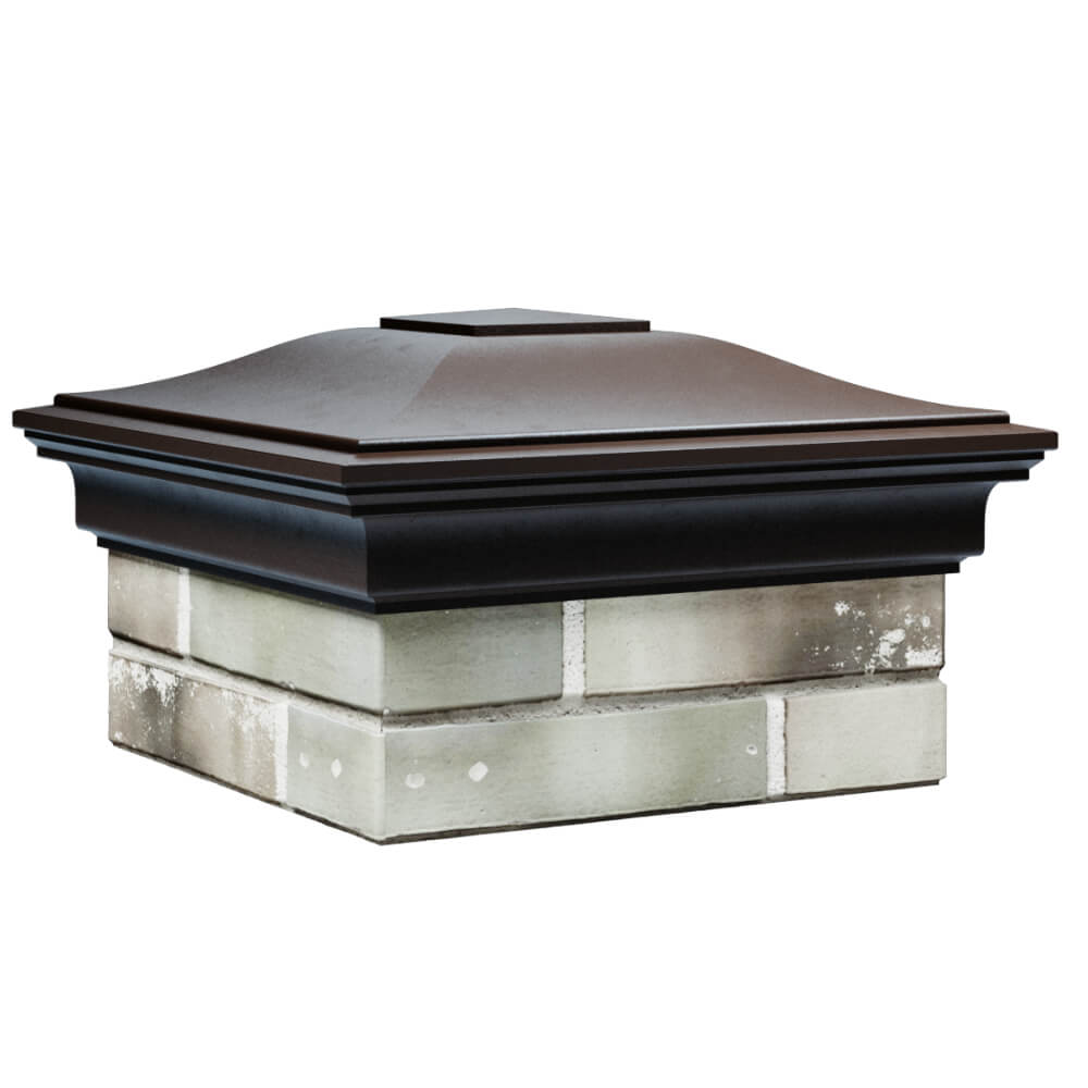 Колпак Zking Монблан Коричневый на столб 1.5х1.5 кирпича (385х385мм) в Белово фото