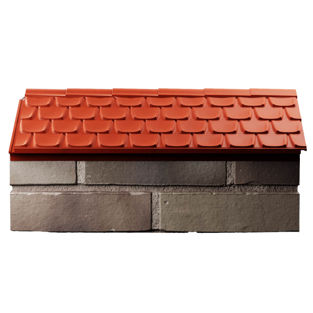 Парапет Zking Эльбрус Красный с посадкой на 1 кирпич (255мм) в Белово фото