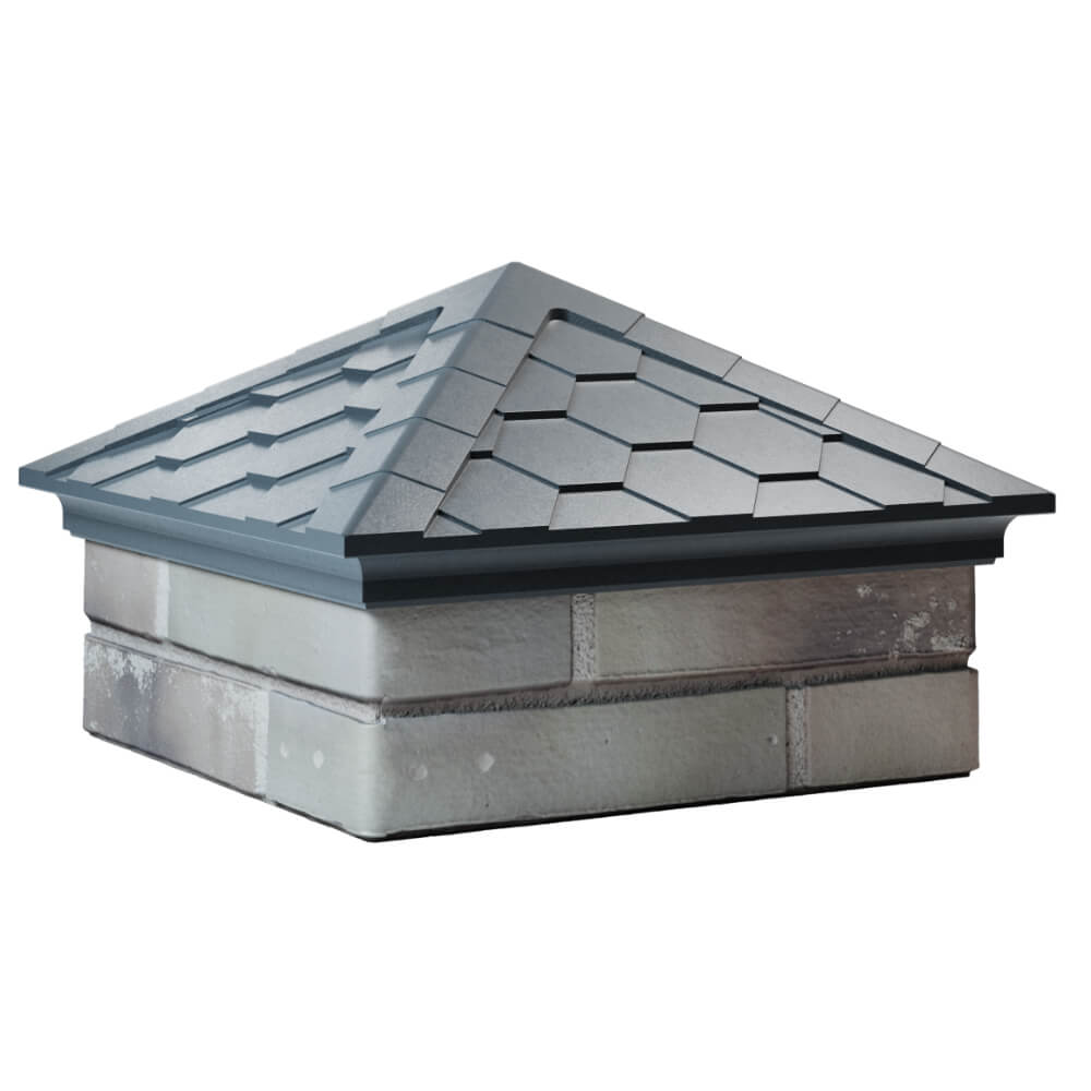 Колпак Zking Эверест Серый на столб 1.5х1.5 кирпича (390х390мм) в Белово фото