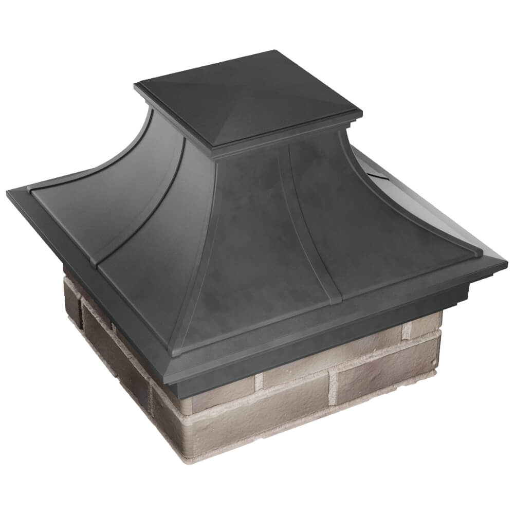 Колпак Zking Монблан Премиум Серый на столб 1.5х1.5 кирпича (385х385мм) в Белово фото