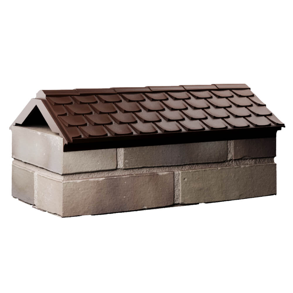 Парапет Zking Эльбрус Коричневый с посадкой на 1 кирпич (255мм) Белово фото