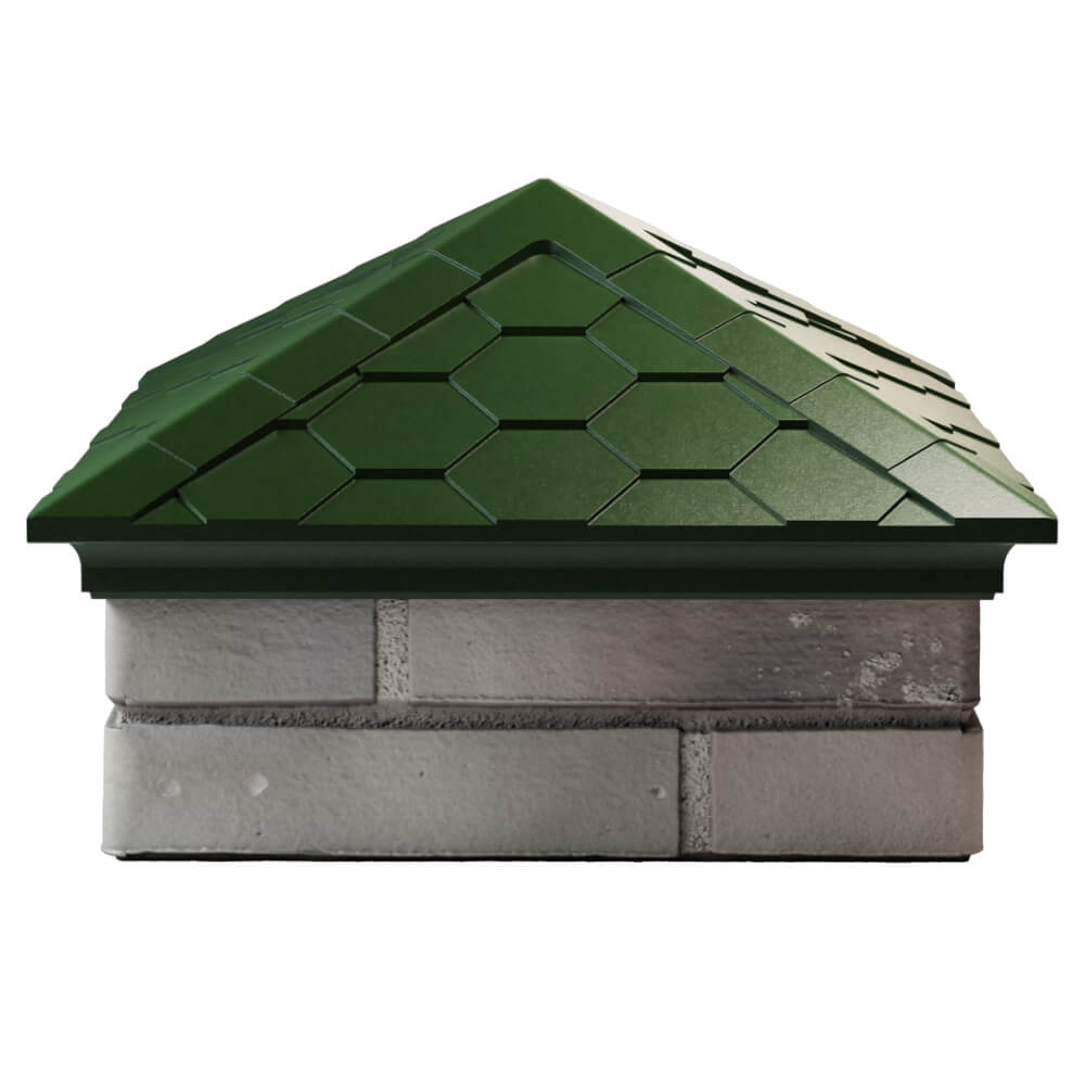 Колпак Zking Эверест Зеленый на столб 1.5х1.5 кирпича (390х390мм) Белово фото